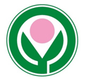 緑とピンクのロゴです。